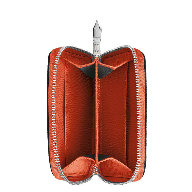 Montblanc wallet 2 mini pockets Sartorial leather tangerine 221340