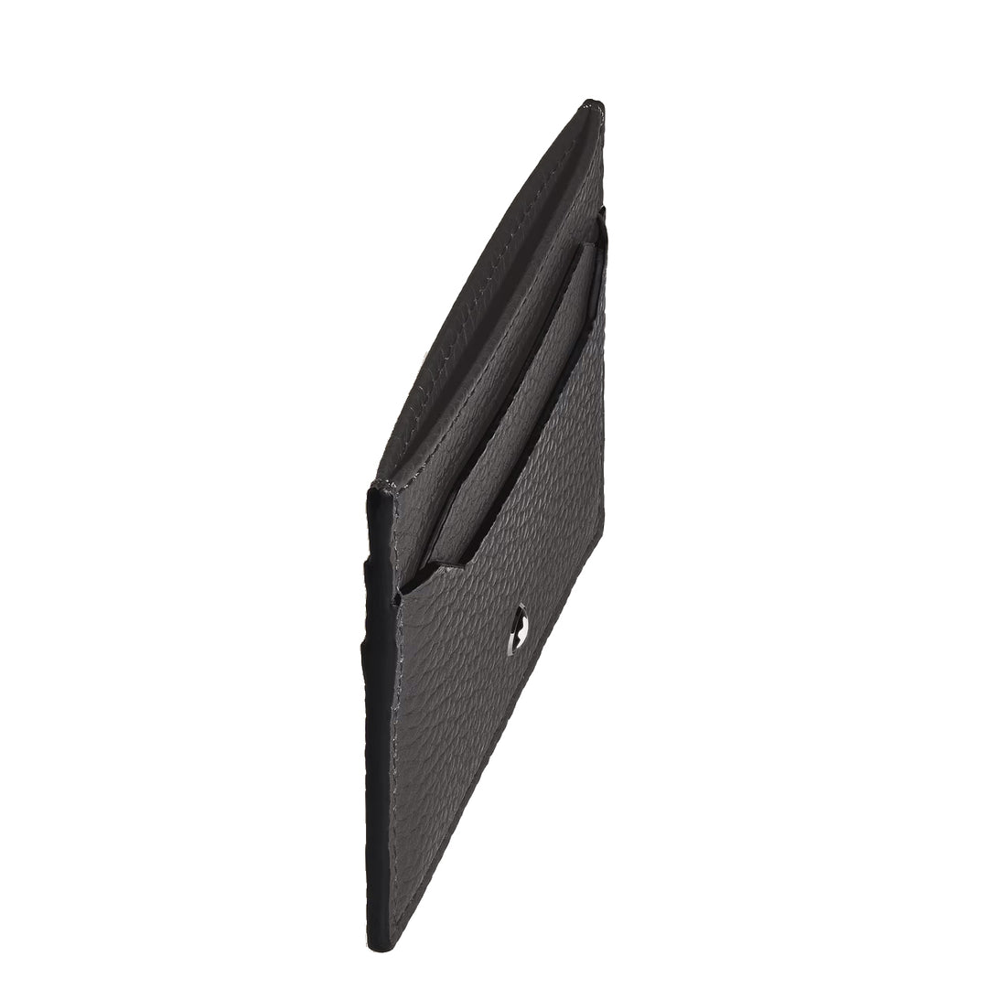 Montblanc 5 pocket card holder in grained leather forged iron 223031