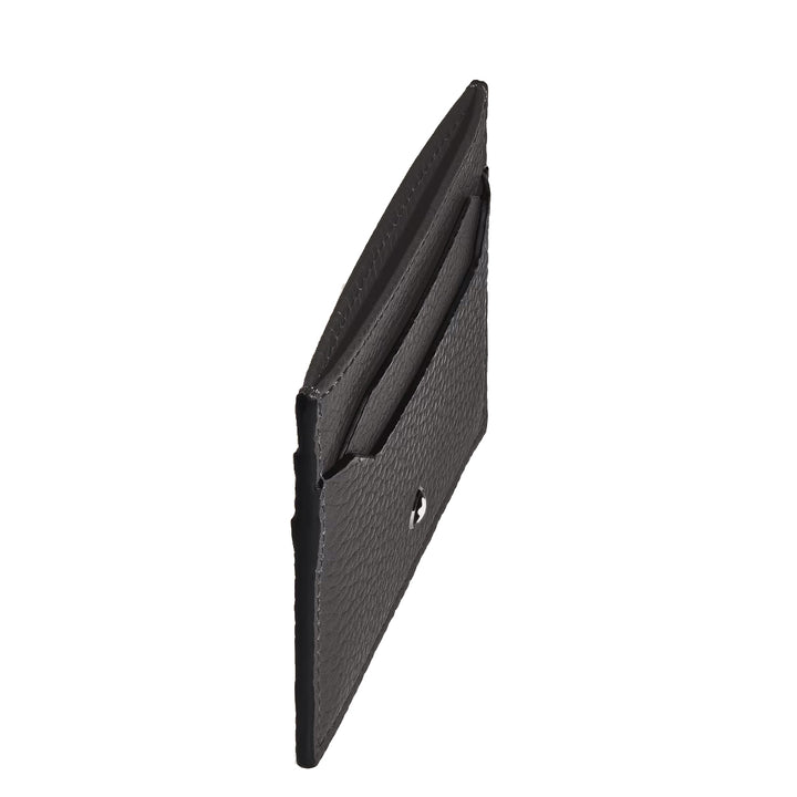 Montblanc 5 pocket card holder in grained leather forged iron 223031