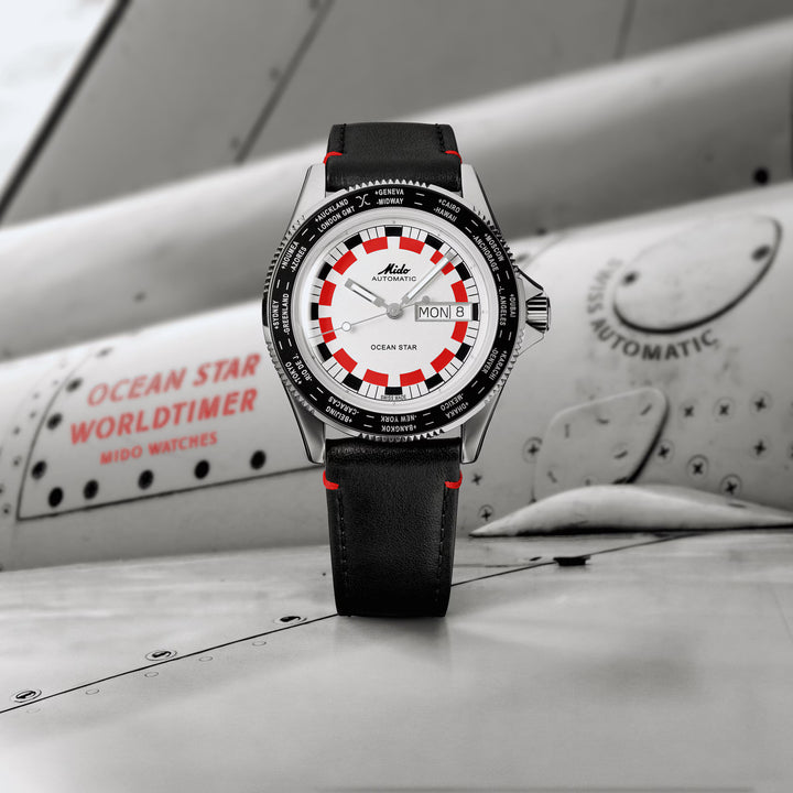 Mido watch Ocean Star Worldtimer 40mm silver automatic steel M026.830.16.030.00