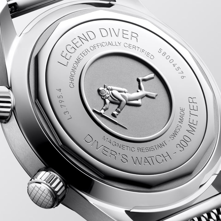 Longines watch Legend Diver 59 42mm black automatic steel L3.795.4.59.9