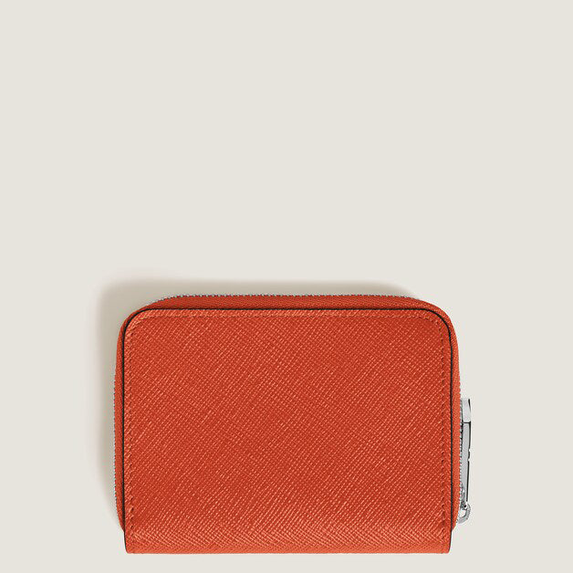 Montblanc wallet 2 mini pockets Sartorial leather tangerine 221340