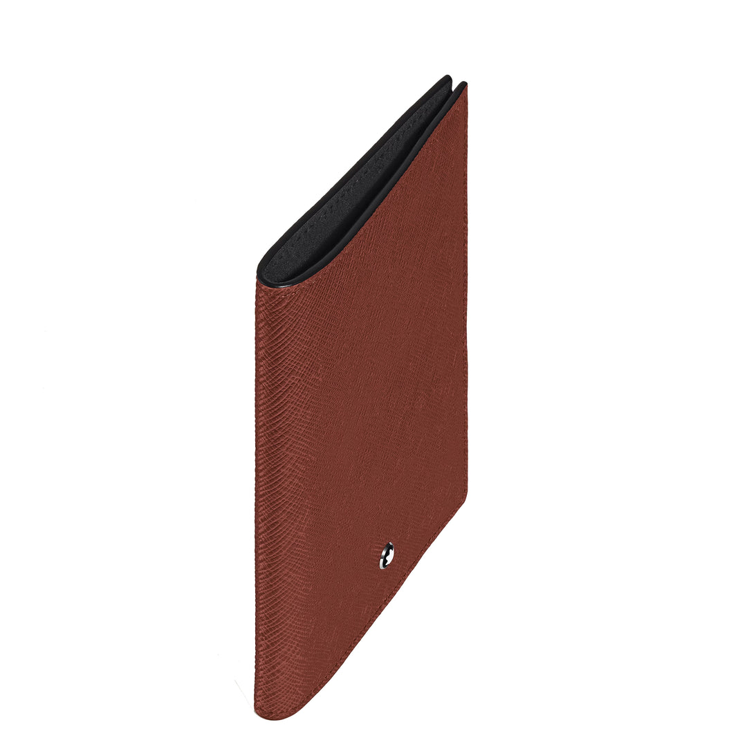Montblanc Sartorial leather passport holder red oak 223061