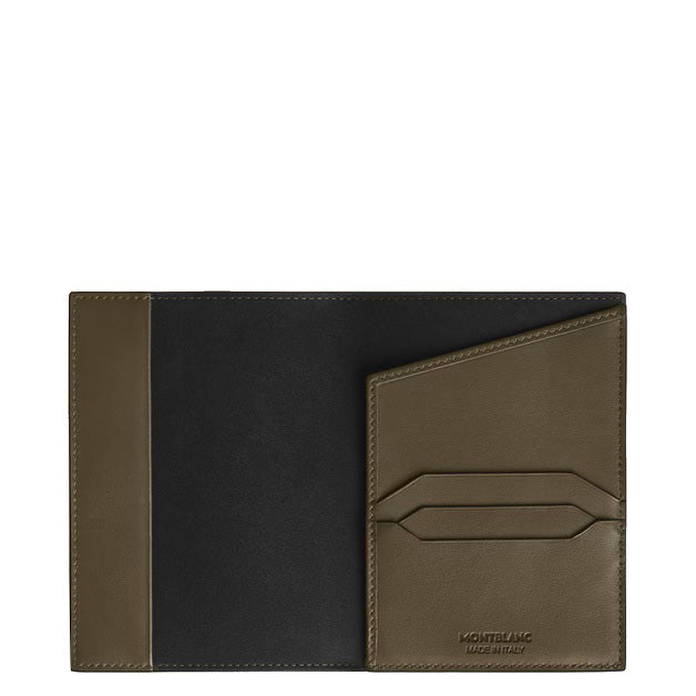 Montblanc Extreme khaki leather passport holder 221430