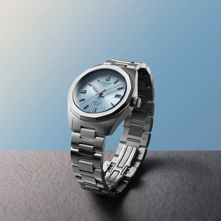 Tissot PRC 100 Solar 39mm light blue quartz steel T151.822.11.351.00