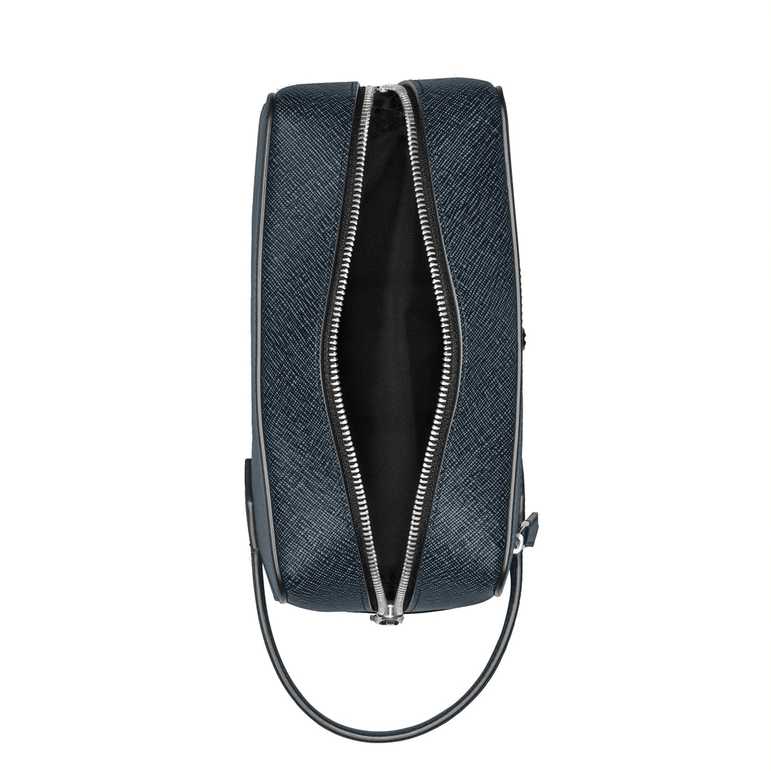 Montblanc Sartorial blue tweed clutch bag 220339