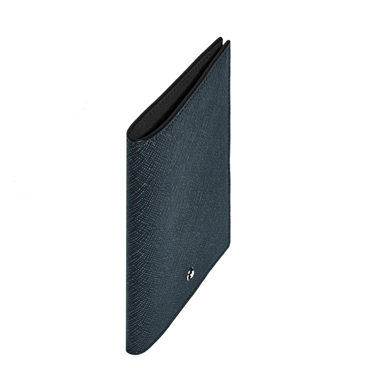 Montblanc Sartorial Tweed Blue Passport Case 220433