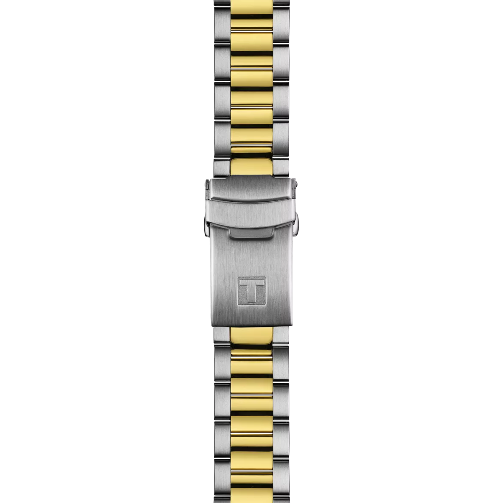 Tissot Seastar 1000 GMT watch 40mm Black Quartz Steel Finish Pvd Gold Gold T120.852.22.051.00