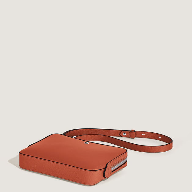 Montblanc small tangerine Sartorial leather shoulder bag 221576