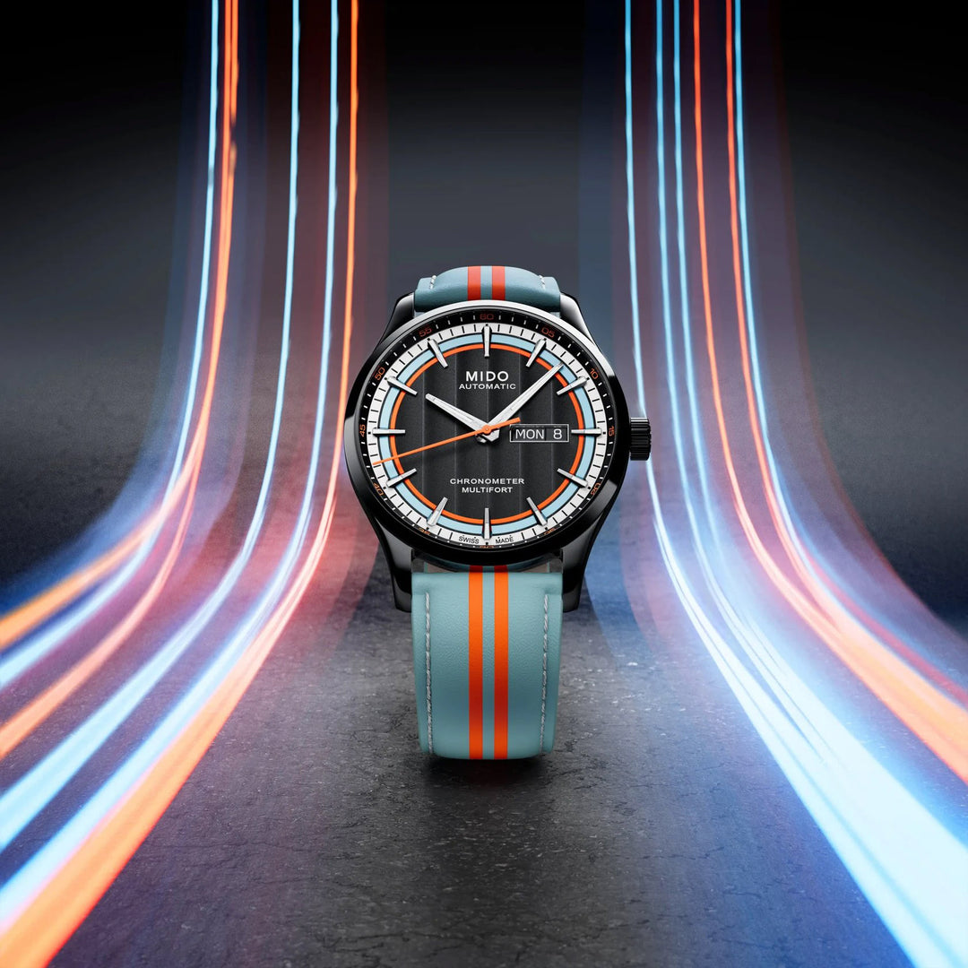 Mido watch Multifort Chronometer 1 Racer 42mm black automatic steel black PVD finish M038.431.36.051.00