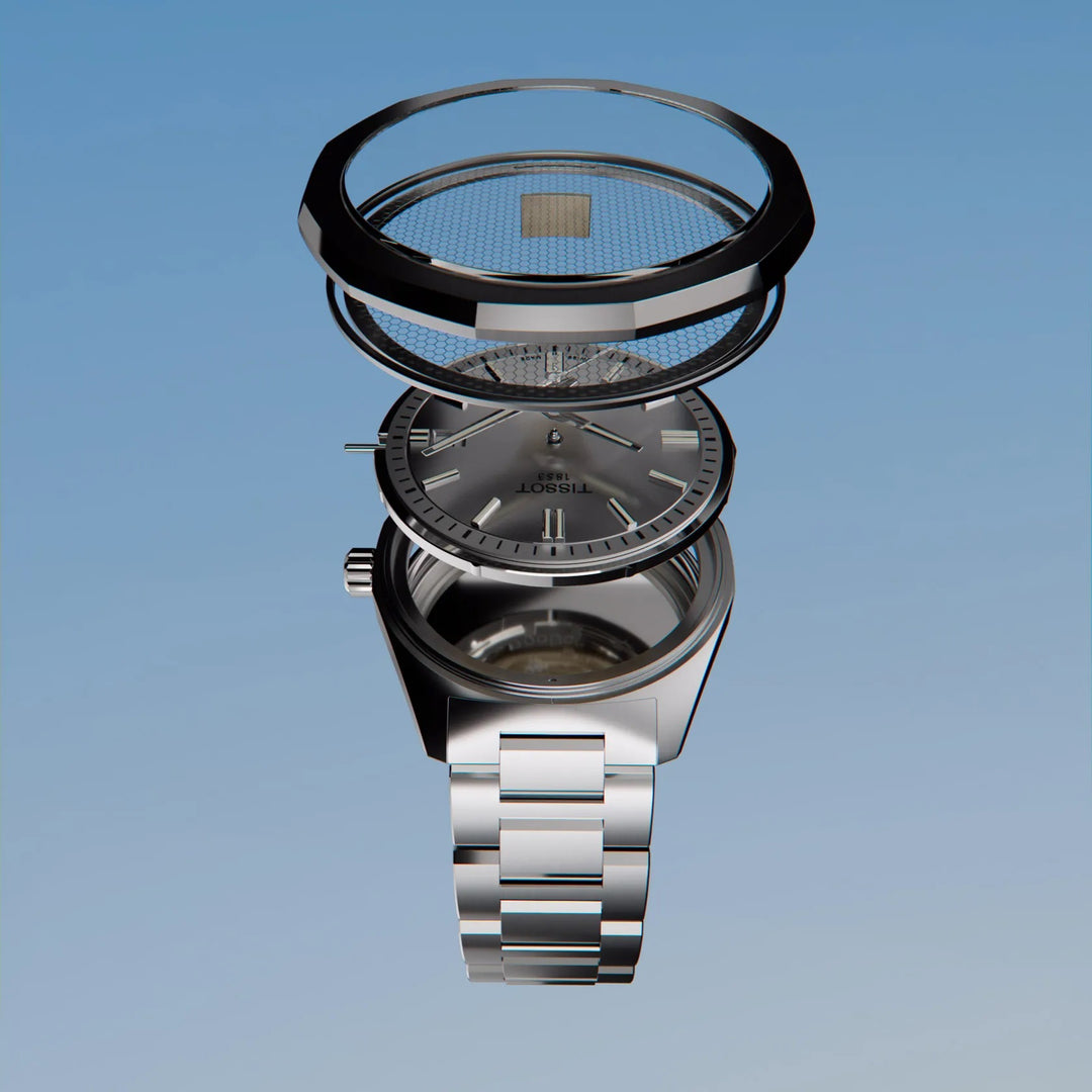 Tissot watch PRC 100 Solar 39mm silver quartz steel T151.422.11.031.00