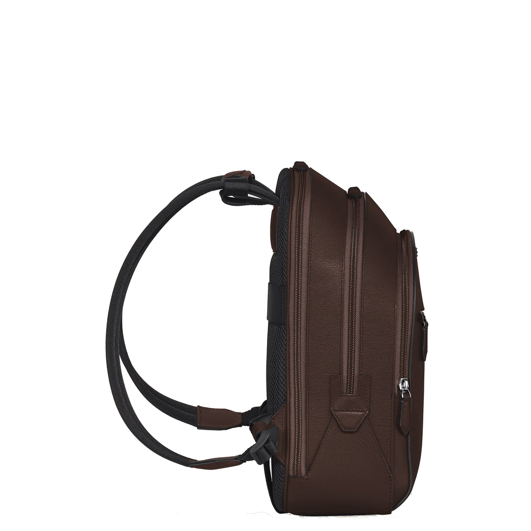 Montblanc medium backpack 3 compartments Sartorial leather Ebony color 222929