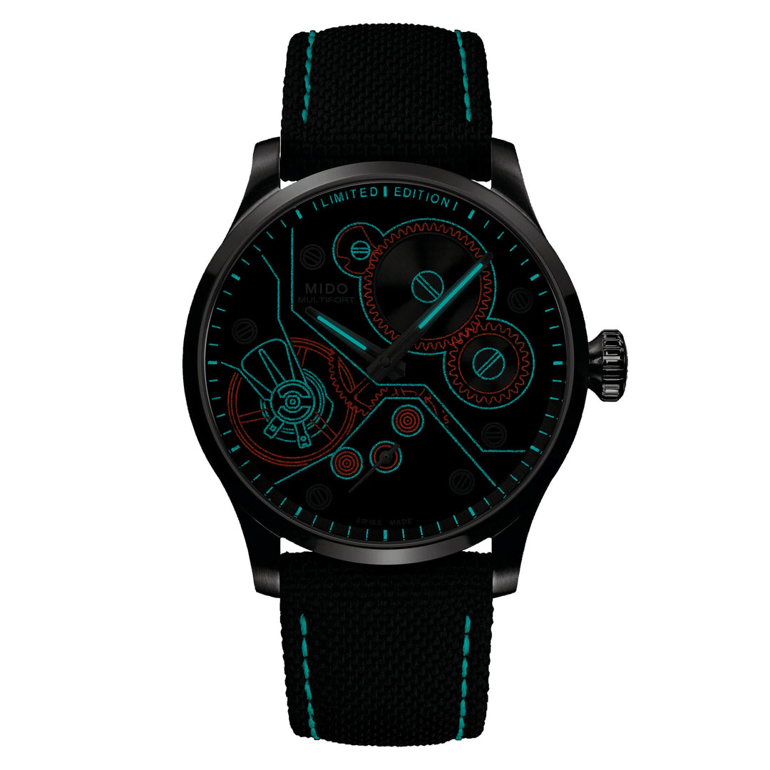 Mido Multifor Mechanical Watch Limited Edition 999 Pieces 44mm Anthracite Charge Manual Steel M038.605.11.060.00