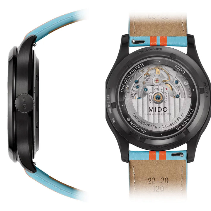Mido watch Multifort Chronometer 1 Racer 42mm black automatic steel black PVD finish M038.431.36.051.00