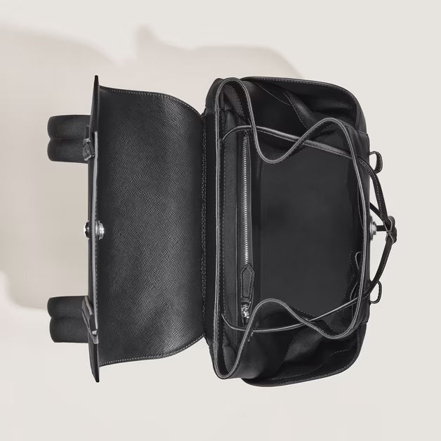 Montblanc medium Sartorial leather backpack black 220421