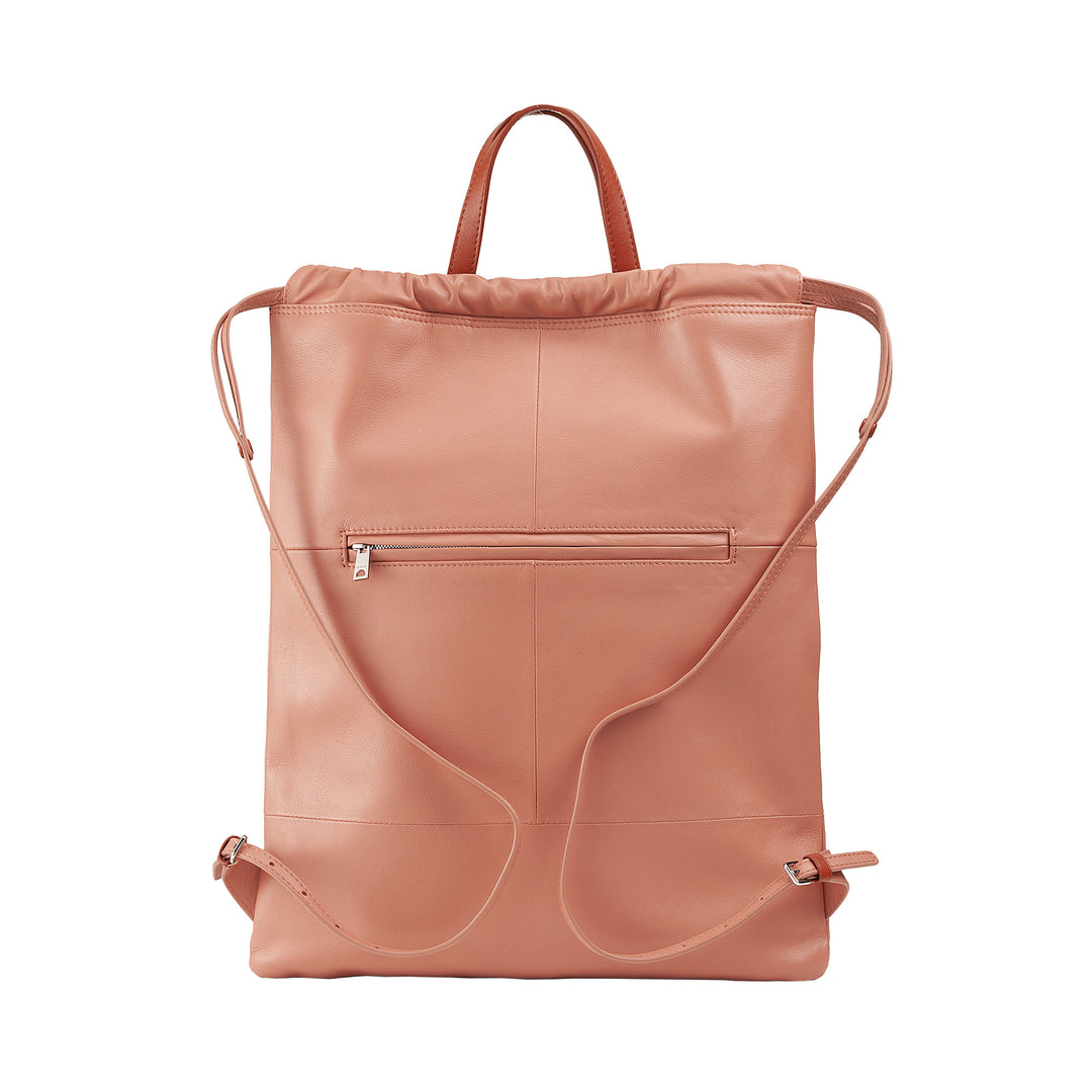 DuDu bag in Sacca in leather for fashion sports bag bag bag with coulisse and thin leather shoulder straps