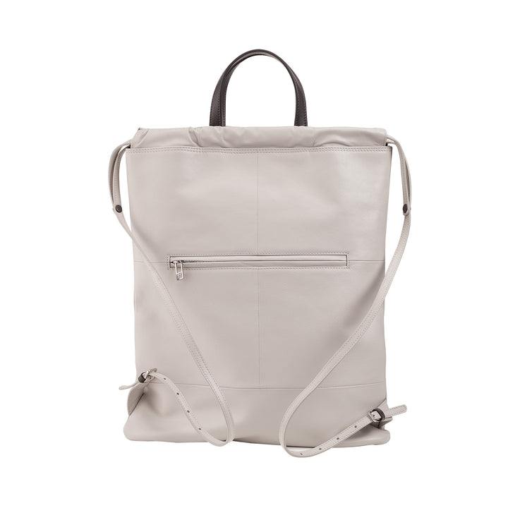 DuDu bag in Sacca in leather for fashion sports bag bag bag with coulisse and thin leather shoulder straps