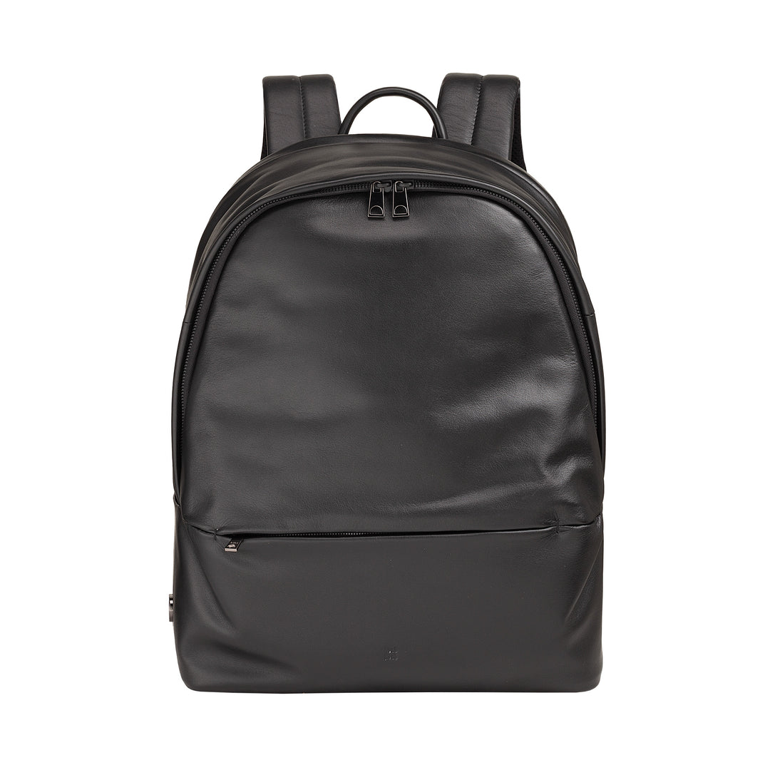 Dudu Leathar Backpack Men Woman Woman Door Doras 15L - Backpack Taistil Galánta agus Oibrigh le Póca Padded le haghaidh ríomhaire glúine (suas le 13 "), strapaí ghualainn inchoigeartaithe agus dearadh dlúth