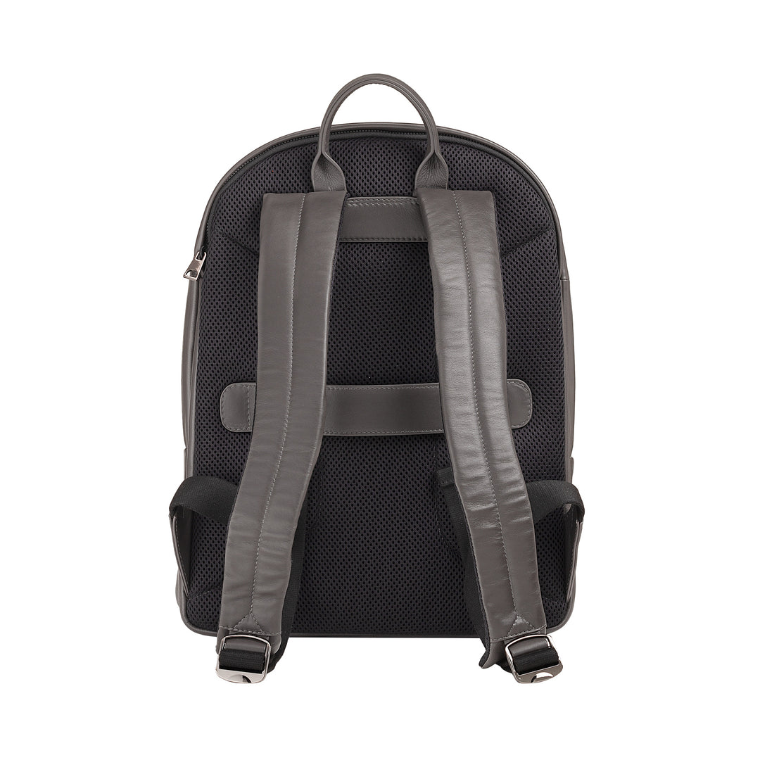 Dudu Leathar Backpack Men Woman Woman Door Doras 15L - Backpack Taistil Galánta agus Oibrigh le Póca Padded le haghaidh ríomhaire glúine (suas le 13 "), strapaí ghualainn inchoigeartaithe agus dearadh dlúth