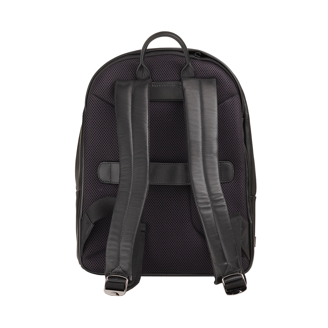 Dudu Leathar Backpack Men Woman Woman Door Doras 15L - Backpack Taistil Galánta agus Oibrigh le Póca Padded le haghaidh ríomhaire glúine (suas le 13 "), strapaí ghualainn inchoigeartaithe agus dearadh dlúth