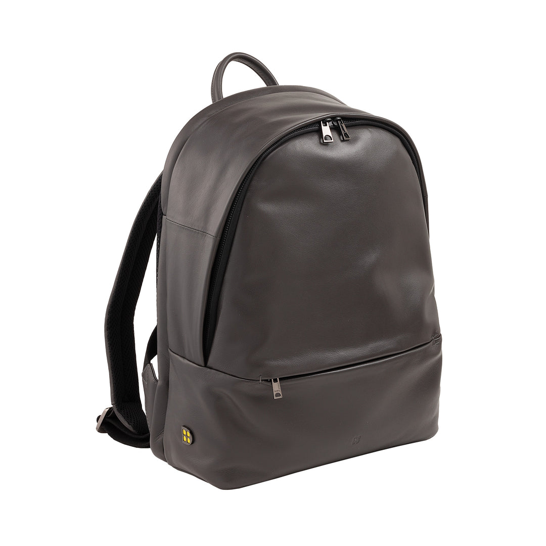 Dudu Leathar Backpack Men Woman Woman Door Doras 15L - Backpack Taistil Galánta agus Oibrigh le Póca Padded le haghaidh ríomhaire glúine (suas le 13 "), strapaí ghualainn inchoigeartaithe agus dearadh dlúth