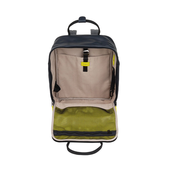 DUDU Leather Backpack for Men and Women - Elegant and Roomy Unisex Casual Backpack, 19 Litres, with Front Pocket and Tablet Compartment, Perfect for Work, Travel and Free Time