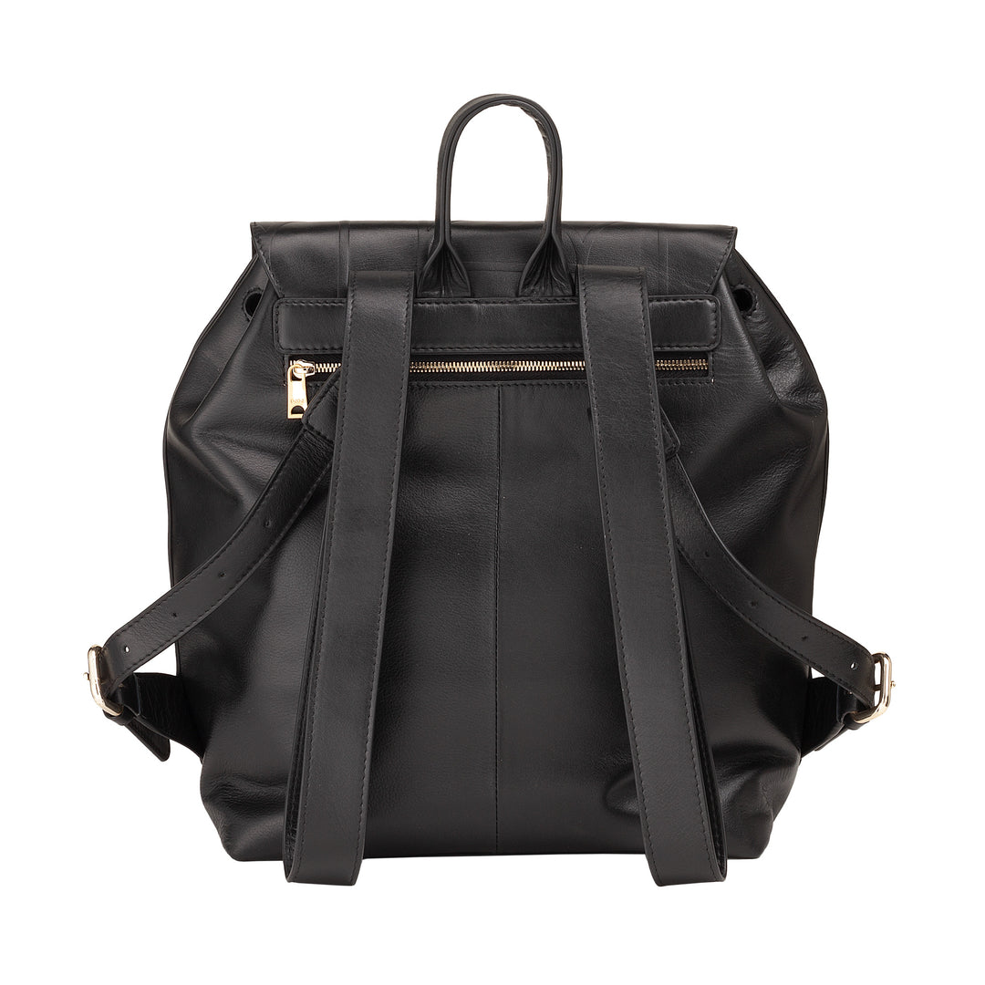 Dudu Woman Backpack in Soft Leather With Coulisse - Elegant, spacious and adjustable backpack for daily use