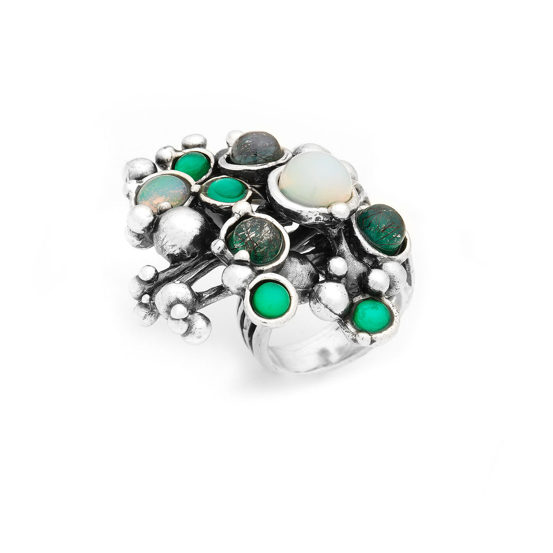 Giovanni Raspini ring Bali Lushing Forest Floral Jungle limited edition silver 925 11632
