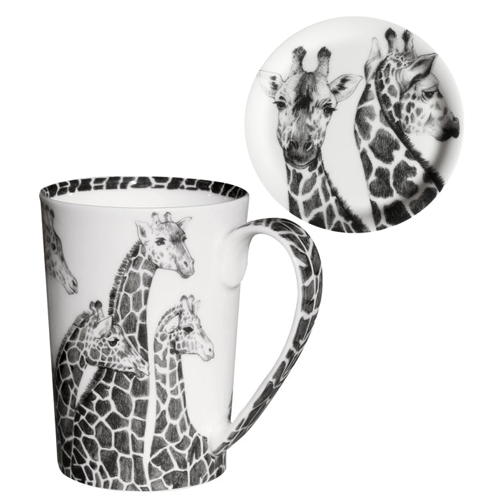 Taitù tazza mug con coperchio giraffa Wild Spirit porcellana fine bona china 12-1-4-B - Gioielleria Capodagli