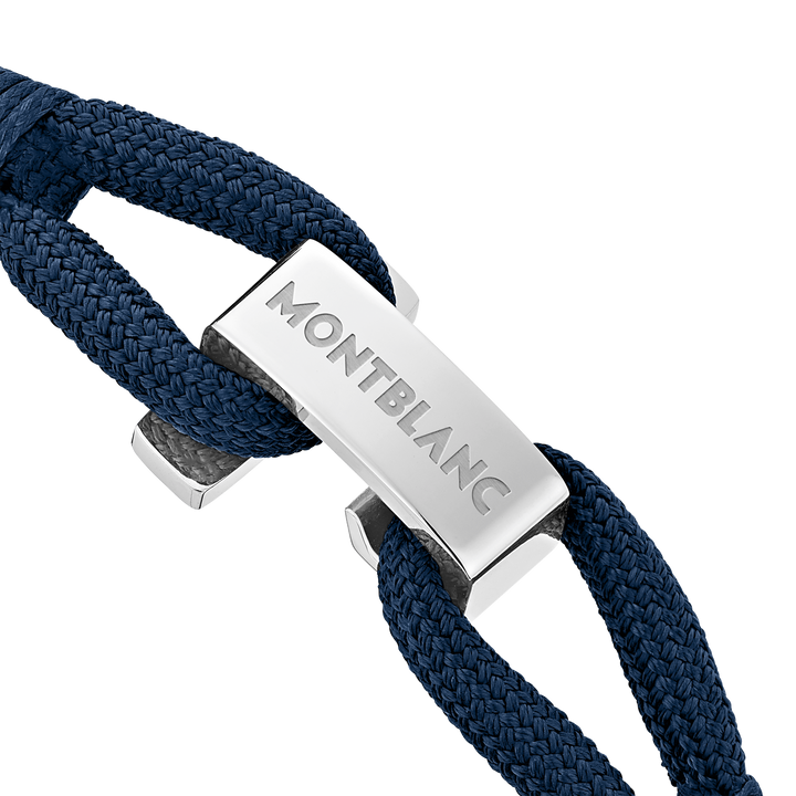 Montblanc Wrap me Bracelet Wrap Blue Nylon agus Bearta Cruach S 12838360