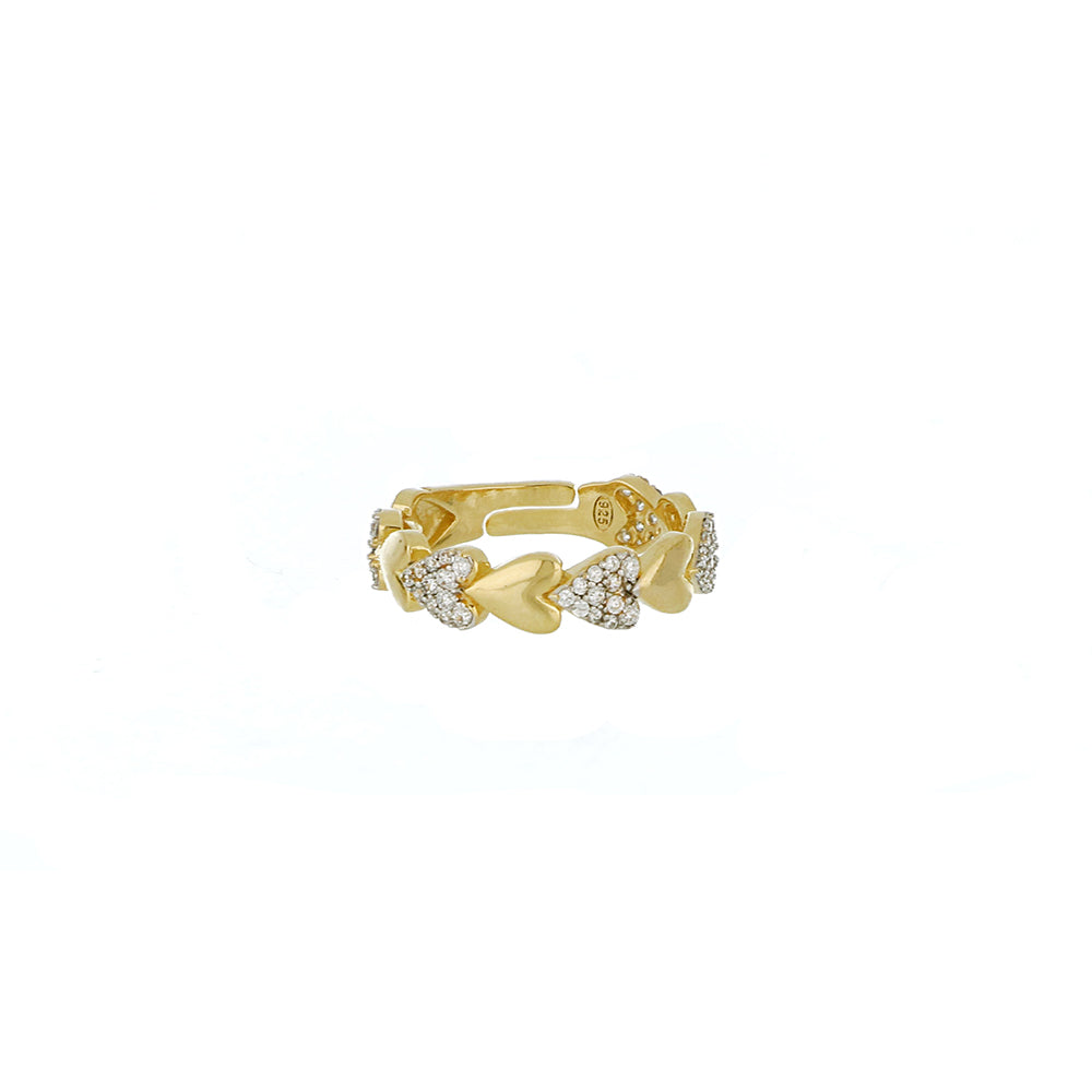 दिल मिलान की अंगूठी एल डोराडो गैलरी Vittorio Emanuele संग्रह 925 चांदी समाप्त पीवीडी पीला सोना 24938686