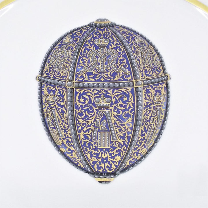 Fabergé sottopiatto in limoges decori smalto con finiture oro zecchino A/55400/3 - Gioielleria Capodagli
