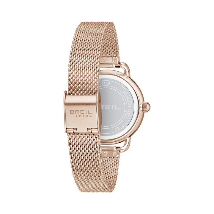 Breil घड़ी एलिजा 32 मिमी ग्रीन क्वार्ट्ज स्टील खत्म पीवीडी गुलाबी सोना EW0551