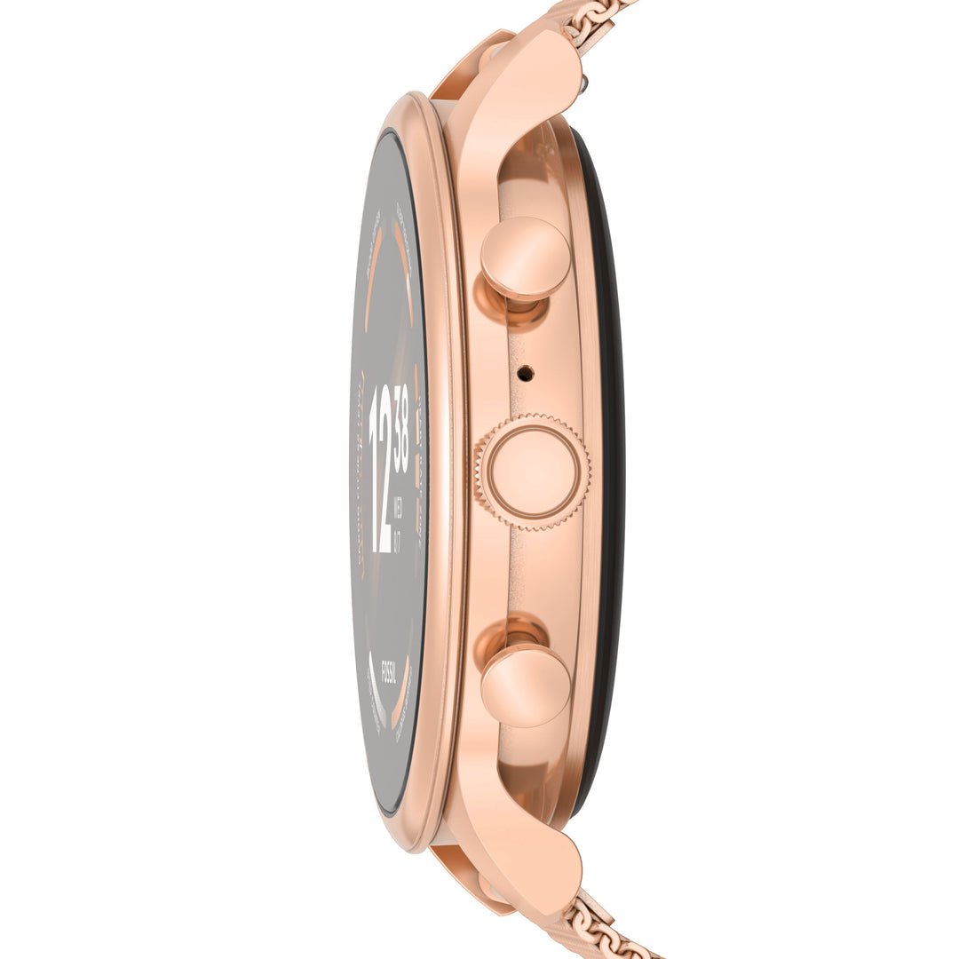 Fossil watch Gen 6 smartwatch with rose gold steel mesh bracelet FTW6082