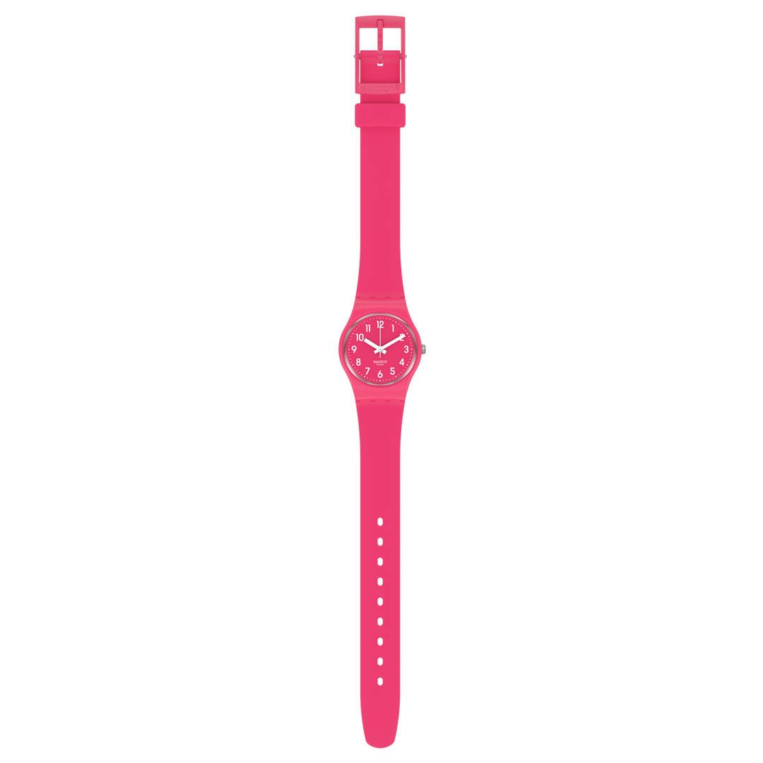Swatch घड़ी वापस करने के लिए गुलाबी बेरी मूल महिला 25mm LR123C