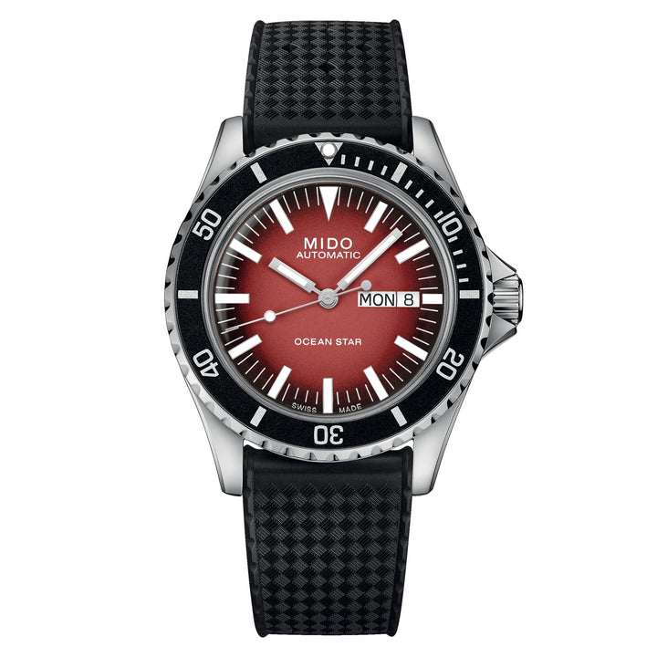 Mido घड़ी महासागर स्टार श्रद्धांजलि ग्रेडिएंट 40mm लाल स्वत: स्टील M026.830.17.421.00