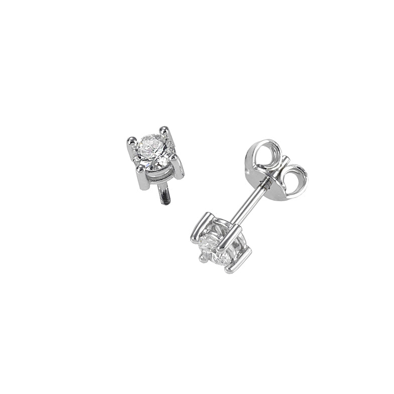 Cluaise Óir Sidalo Luce Punto Earrings 18kt Diamonds 0.12 Dath F Purezza vs 0100-012or