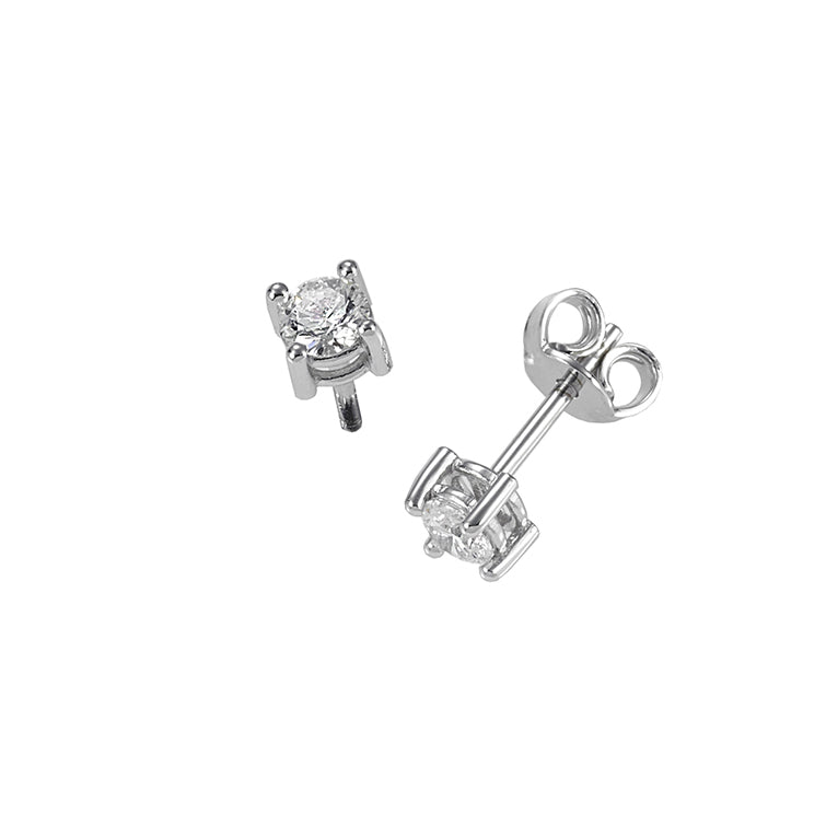 Cluaise Óir Sidalo Luce Punto Earrings 18kt Diamonds 0.18 Dath F Purezza vs 0100-018or