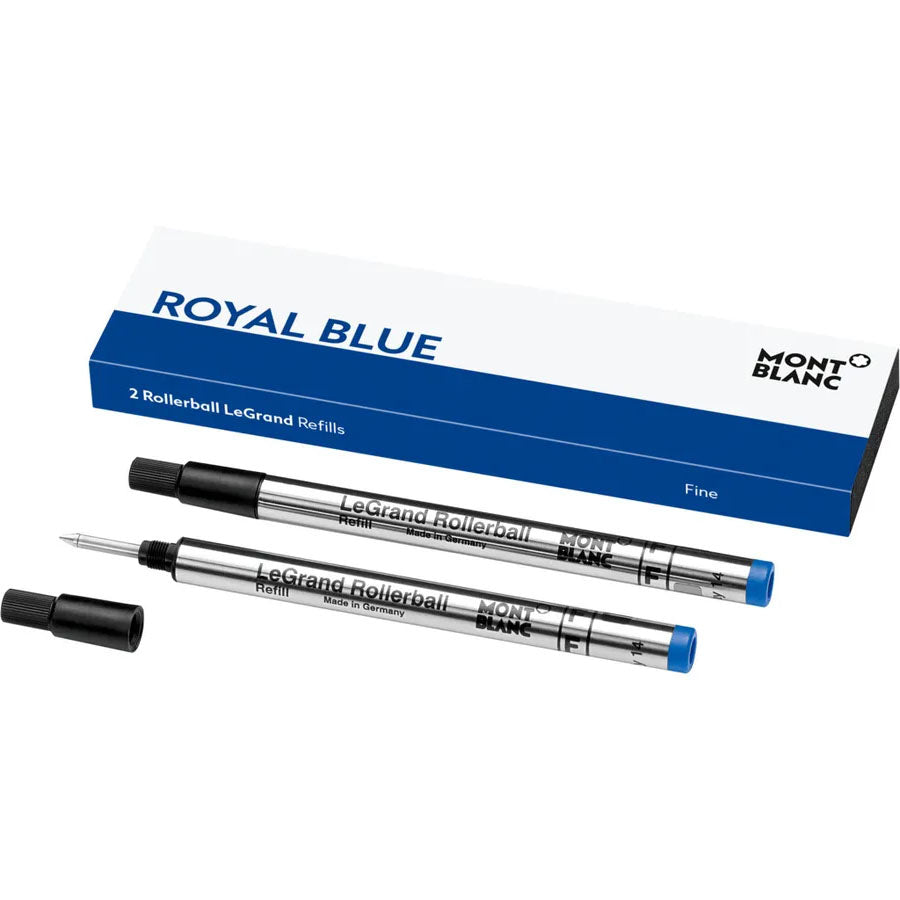 Montblanc 2 refill per roller LeGrand (F) Royal Blue blu 128227 - Gioielleria Capodagli