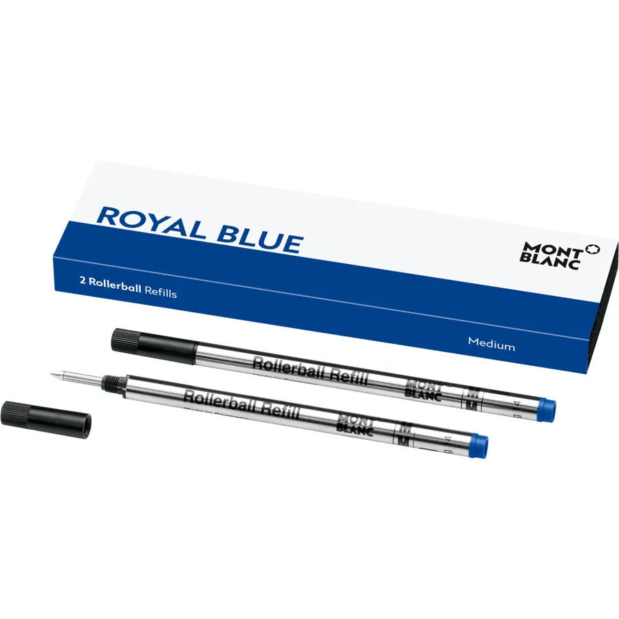 Montblanc 2 refill per roller (M) Royal Blue blu 128233 - Gioielleria Capodagli