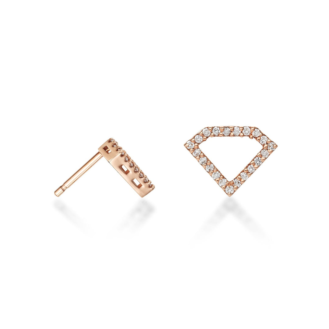 Geoiméadrachtaí Diamond Golay Earrings