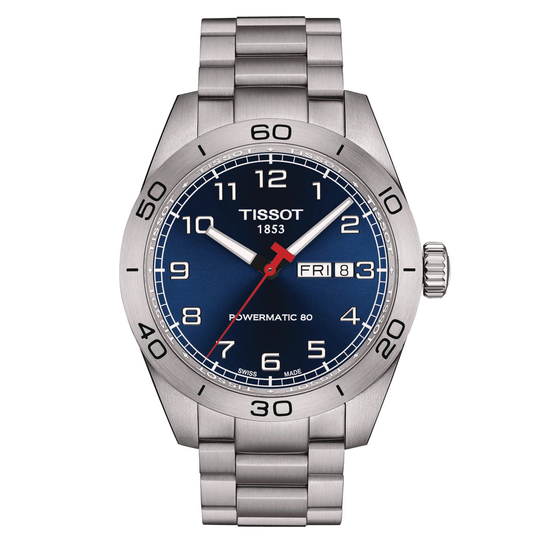 Tissssot watch PRS 516 Powermatic 80 42mm blue automatic steel T131.430.11.11.042.00