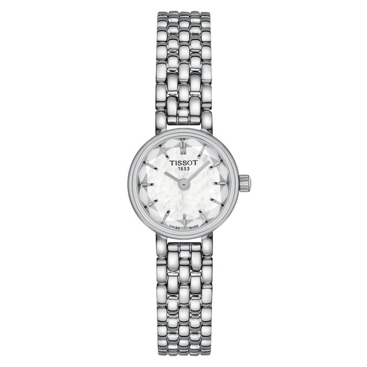Tissot घड़ी लवली दौर 19,5mm मदर पर्ल क्वार्ट्ज स्टील T140.009.11.111.00