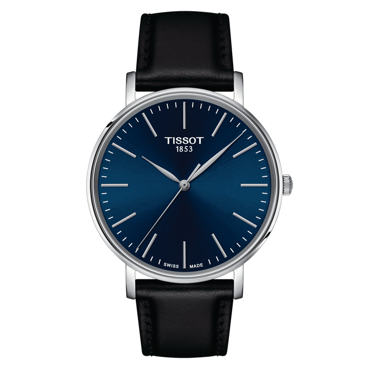 Tissot घड़ी हर समय Gent 40 मिमी नीले क्वार्ट्ज स्टील T143.410.16.041.00