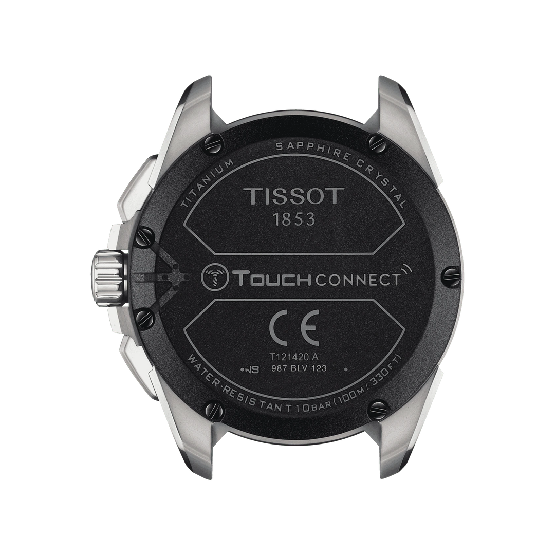 TISSOT TOUCH CONNECT CONNECT 47.5mm Tíotáiniam Dubh T121.420.47.051.07