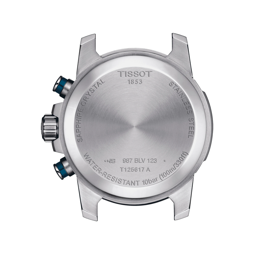 Tissssot watch Supersport Chrono 45.5mm blue quartz steel T125.617.111.041.00