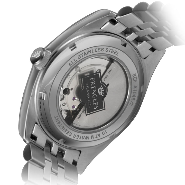 Pryngeps घड़ी Erre एक्स 40mm सफेद स्वत: स्टील A1045 / द्वि