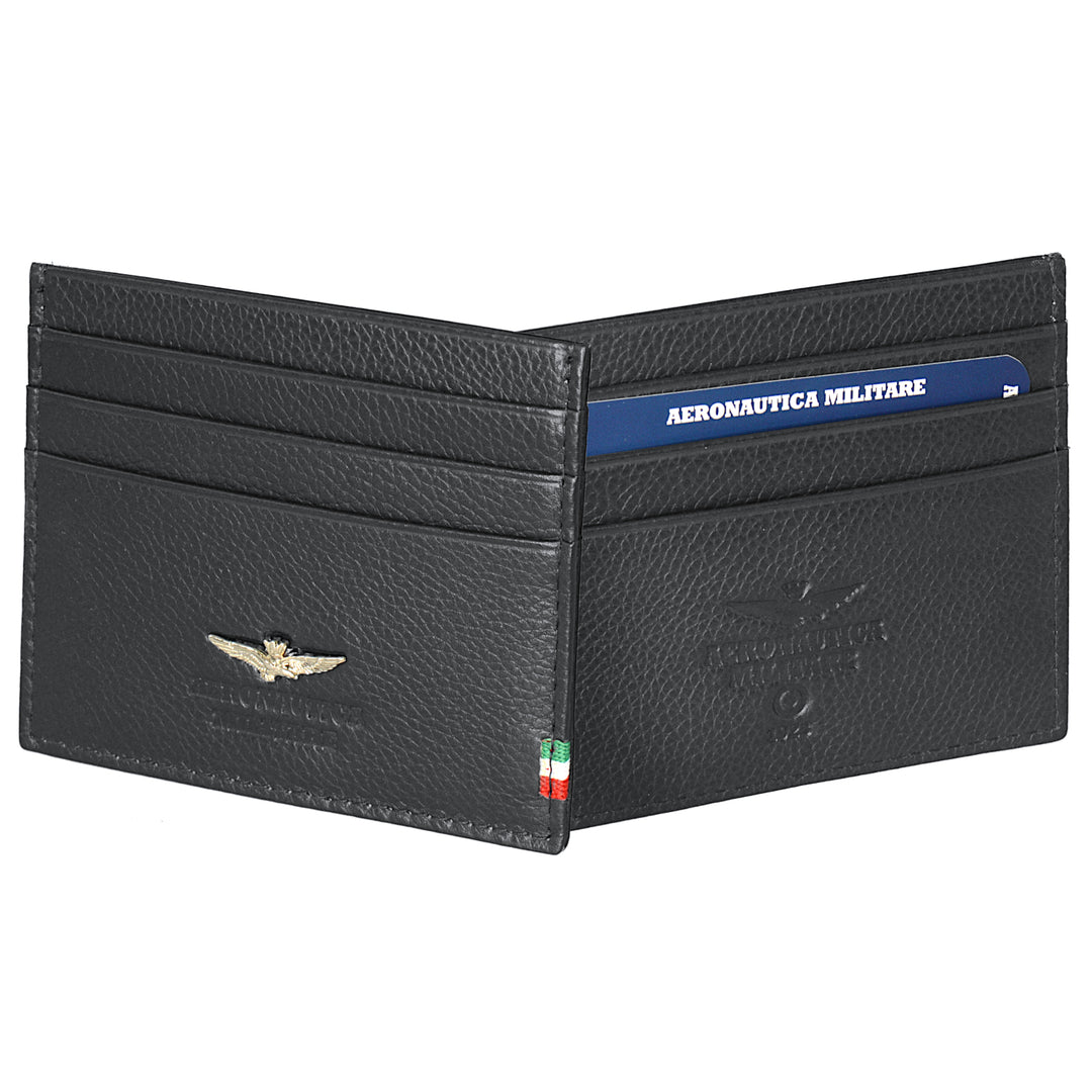 Aeronautica Military क्रेडिट कार्ड धारक चमड़े AM106-NE