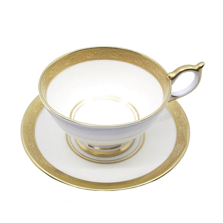 Aynsley England 1 tea cup with pure gold decoration, fine porcelain, English bone china A-0059 - Gioielleria Capodagli
