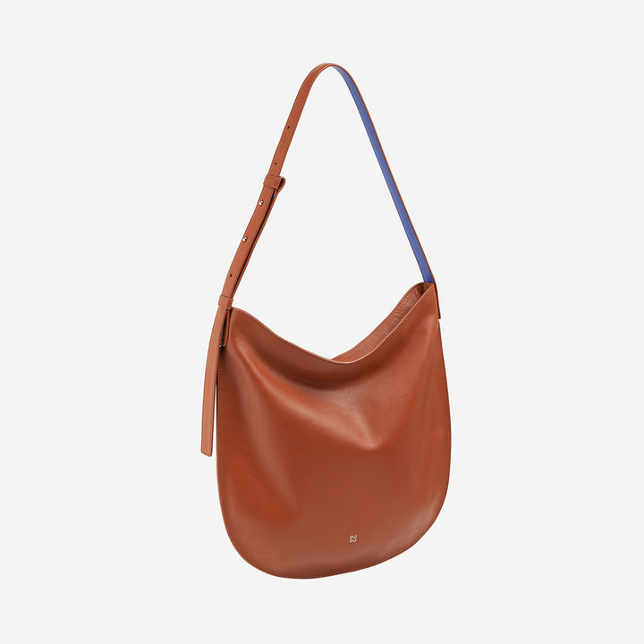 DuDu कंधे का बैग नरम चमड़े में महिला, ज़िप के साथ होबो बैग, रंगीन समायोज्य बड़े क्षमता कंधे कंधे बैग